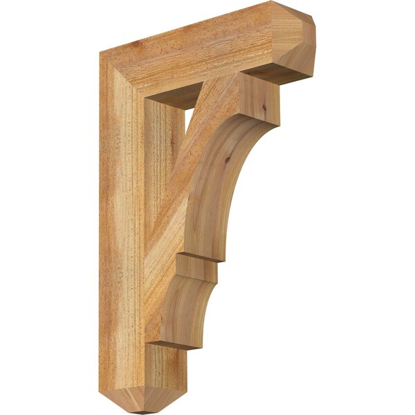 Ekena Millwork Balboa Craftsman Rough Sawn Bracket, Western Red Cedar, 4"W x 16"D x 24"H BKT04X16X24BOA04RWR - main